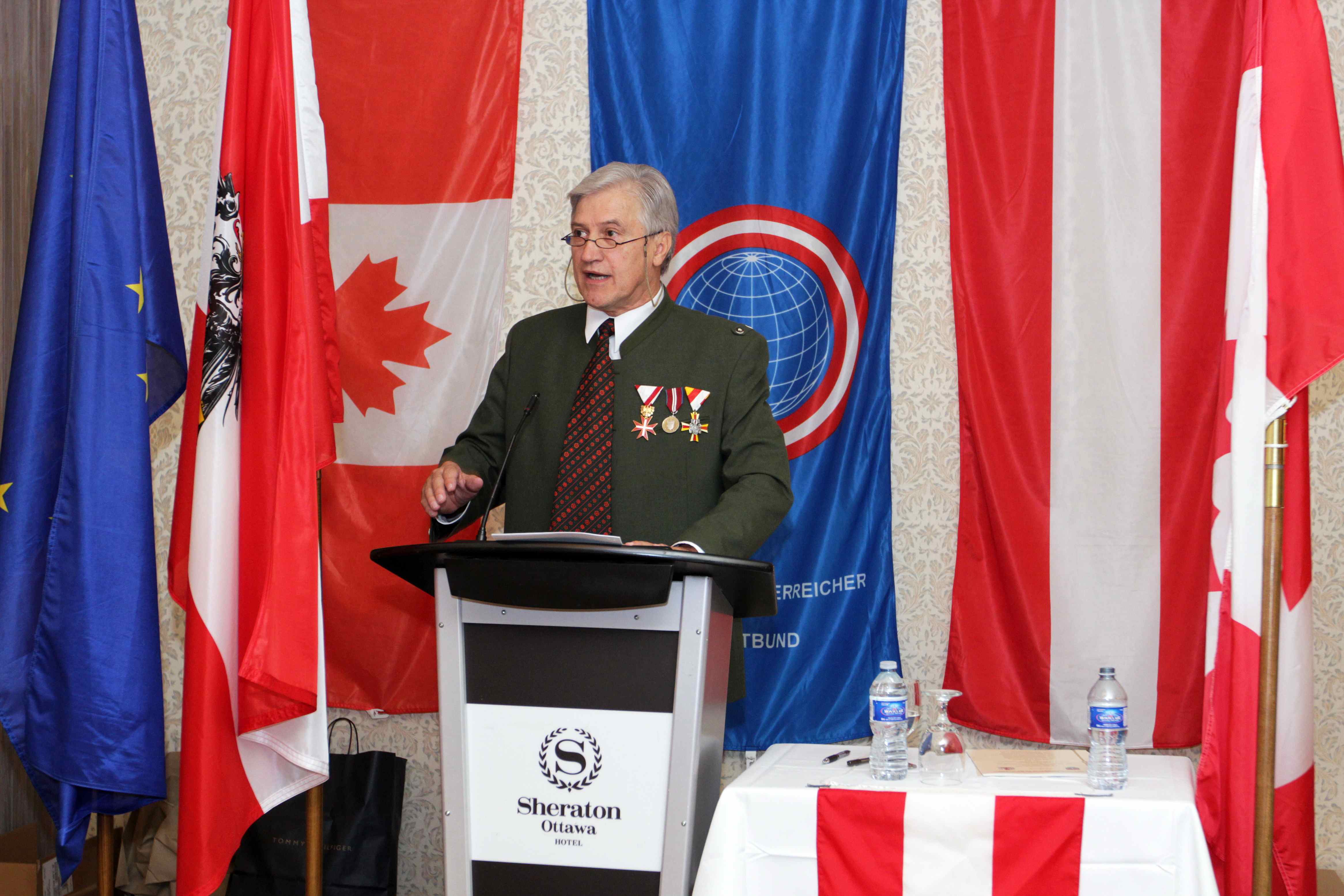 Pres. Pirker welcoming guests Pres. Pirker welcoming guests